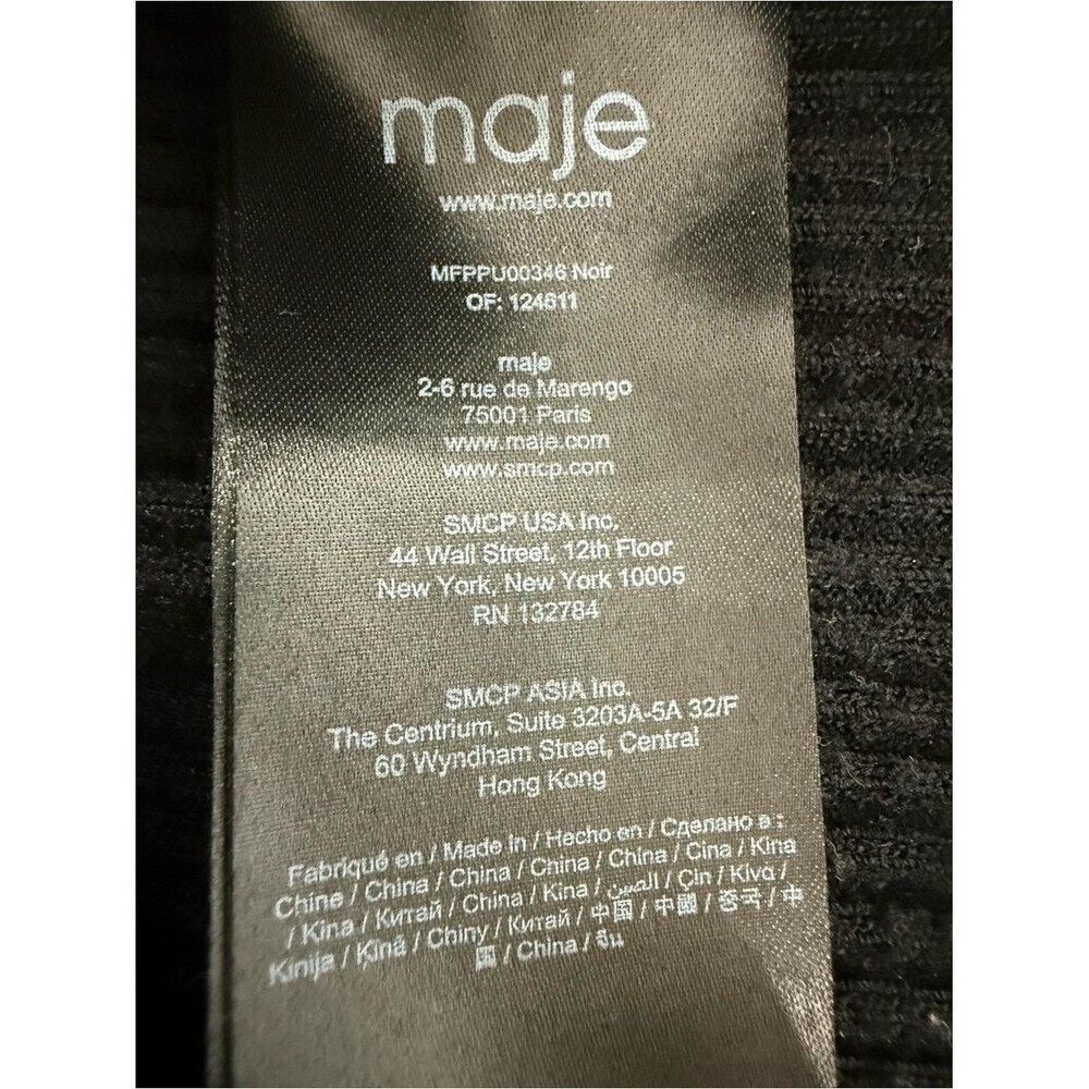 Maje Women's Black and Gold Shirt - Picture 3 of 7